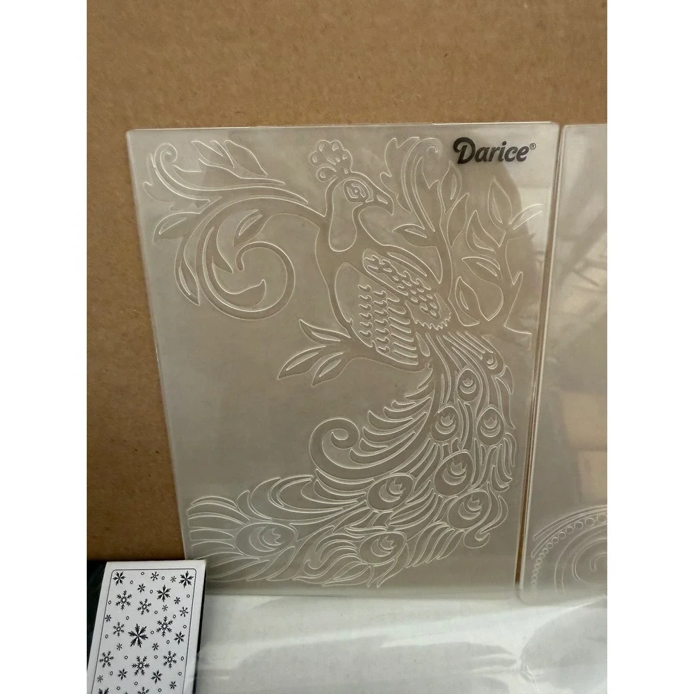 Darice Embossing Essentials Folders Lot Snowflakes Butterflies Birthday 12pc